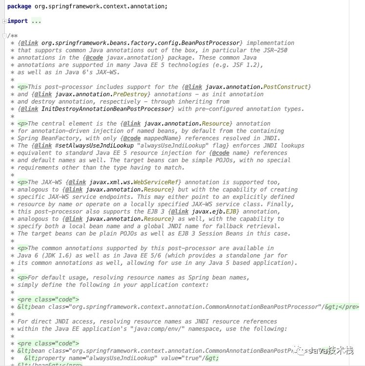 Spring 框架中 PostConstruct 注解详解 Java技术栈,分享最新最主流的Java技术